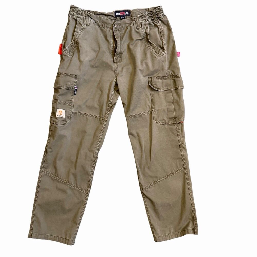 Bocomal Cargo Pants Mens 36x32 Green FR Flame Resistant NFPA 2112 CAT 2 Workwear